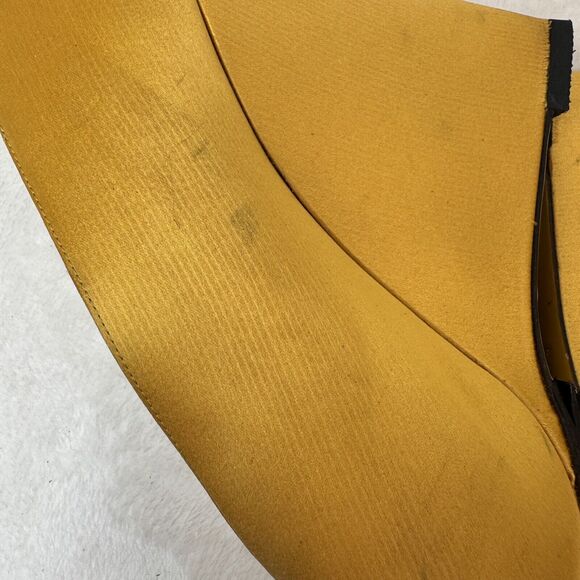 Burberry Prorsum Womens Shoes Satin Wedge Heels Runway 2013 Yellow Size 40 - Picture 8 of 11